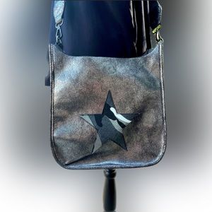 ah•dorned Gunmetal Crossbody Bag